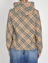 Checked Hooded 1zip-Up Jacket