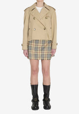 Cropped Double-Breasted Trench Coat