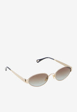 Holly Metal Oval Sunglasses