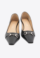 Gucci Vittoria 55 Horsebit Leather Pumps Black 862776-BKO00-1000