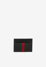 Gucci Web-Stripe Leather Cardholder Black 867277-AAGIT-1053