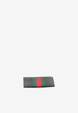 Gucci Web-Stripe Leather Cardholder Black 867277-AAGIT-1053