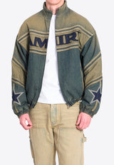 Amiri Paneled Denim Bomber Jacket Blue AMOUJA1039--594