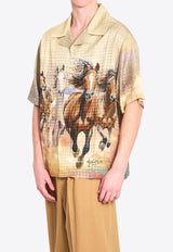 Amiri Horses Print Bowling Shirt Multicolor AMTOSH1038--900