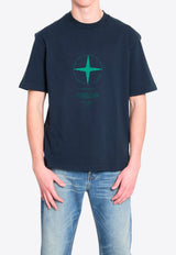 Stone Island Logo Print Crewneck T-shirt Blue L1S152100001-S0363-V0020