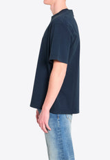 Stone Island Logo Print Crewneck T-shirt Blue L1S152100001-S0363-V0020