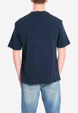 Stone Island Logo Print Crewneck T-shirt Blue L1S152100001-S0363-V0020