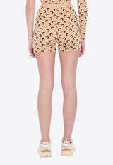 Marine Serre Moon Print Cycling Shorts Beige WSH007AC-JER0001-TA10