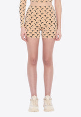 Marine Serre Moon Print Cycling Shorts Beige WSH007AC-JER0001-TA10