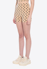 Marine Serre Moon Print Cycling Shorts Beige WSH007AC-JER0001-TA10
