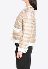 Herno Short Down Jacket Beige PI002203D-12017Z-1985