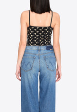 Marine Serre Moon Print Sleeveless Top Black WTO508AC-JER0001-IT99