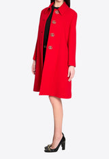Gucci GG A-line Wool Coat Red 860471-ZHW10-6544