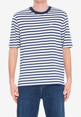 AMI PARIS Boxy Striped T-shirt Blue UTS374-JE0210-A044