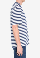 AMI PARIS Boxy Striped T-shirt Blue UTS374-JE0210-A044