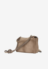 Balenciaga Small Rodeo Suede Leather Handbag Beige 789779-2AB4G-2914