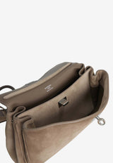 Balenciaga Small Rodeo Suede Leather Handbag Beige 789779-2AB4G-2914