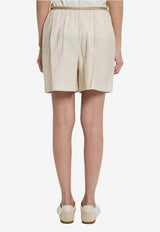 Lemaire Silk-Blend Boxer Shorts Cream PA1270-LF1500-WH048