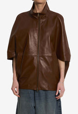 Balenciaga Cooon Leather Jacket Brown 871987-TUS11-2135