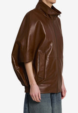 Balenciaga Cooon Leather Jacket Brown 871987-TUS11-2135