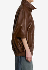 Balenciaga Cooon Leather Jacket Brown 871987-TUS11-2135