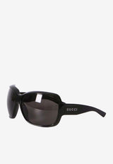 Gucci Square-Frame Logo Sunglasses  Gray 865689-J1691-1012