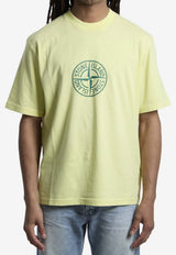 Stone Island Compass Logo Print T-shirt Yellow L1S152100001-S0362-V0031