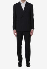 Tagliatore Super 110S Double-Breasted Suit  Black 2FNJ20B01060004-N5082-2111
