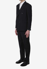 Tagliatore Super 110S Double-Breasted Suit  Black 2FNJ20B01060004-N5082-2111