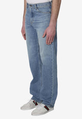 Gucci Washed Straight-Leg Jeans Blue 861309-XDDD2-4009