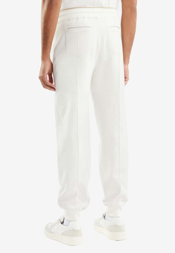 Fay Archive Raised-Seam Drawstring Track Pants White NTM88491760WORB003IVORY