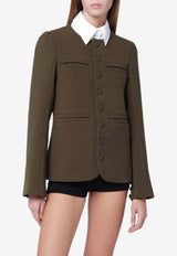 NAMACHEKO Buttoned Wool-Blend Jacket Green NW25-305N5502/R_NAMAC-3016
