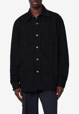 NAMACHEKO Denim Buttoned Shirt Black NW25-401W55557/R_NAMAC-9999