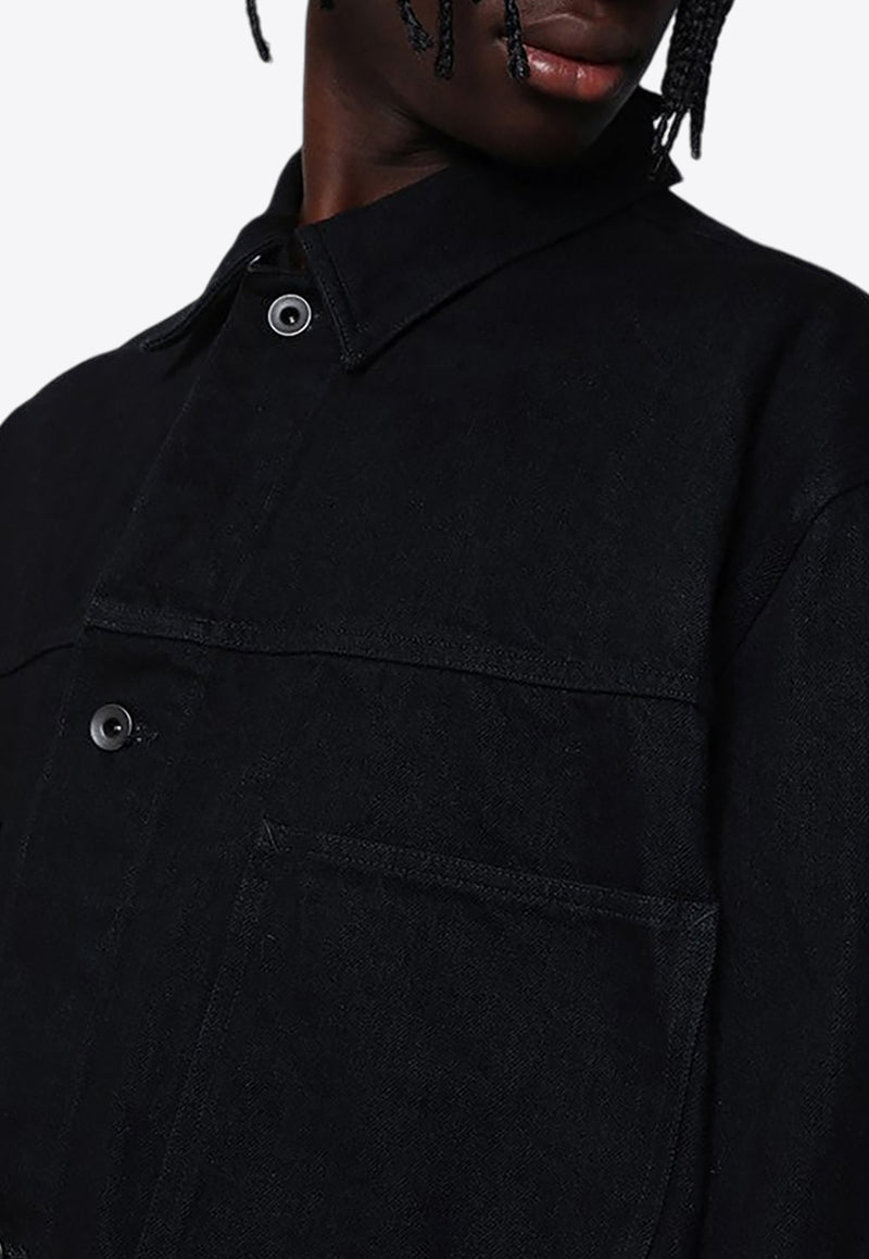 Studio Nicholson Long-Sleeved Denim Jacket Black NYLE1225/P_STUNI-BLK