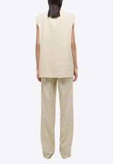 Helmut Lang Double-Breasted Sleeveless Blazer Cream O04HW199CREAM