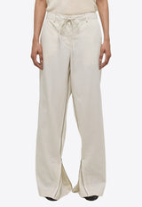 Helmut Lang Side Gusset Wide-Leg Pants Cream O04HW208CREAM