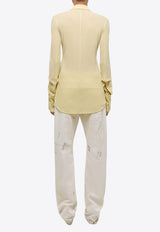 Helmut Lang Rib Knit Long Sleeved Shirt Yellow O04HW509YELLOW