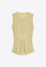 Helmut Lang Paneled Sheer Top Yellow O04HW704YELLOW