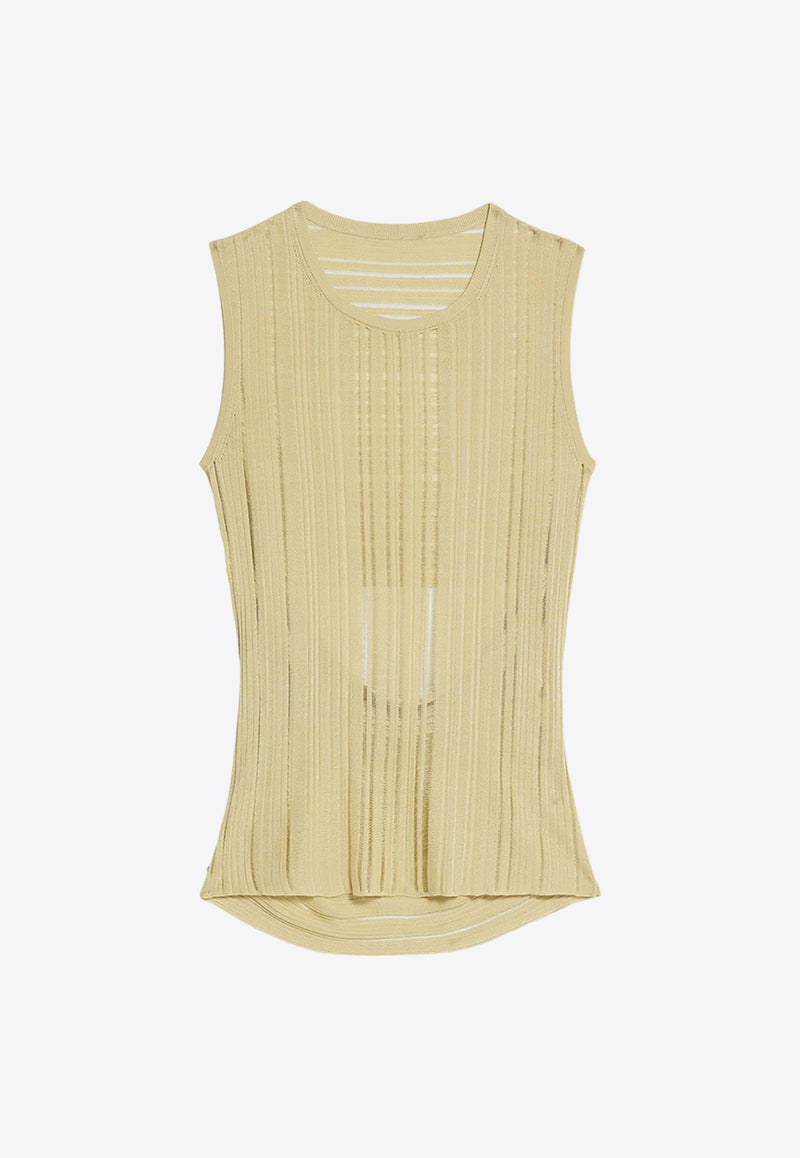 Helmut Lang Paneled Sheer Top Yellow O04HW704YELLOW