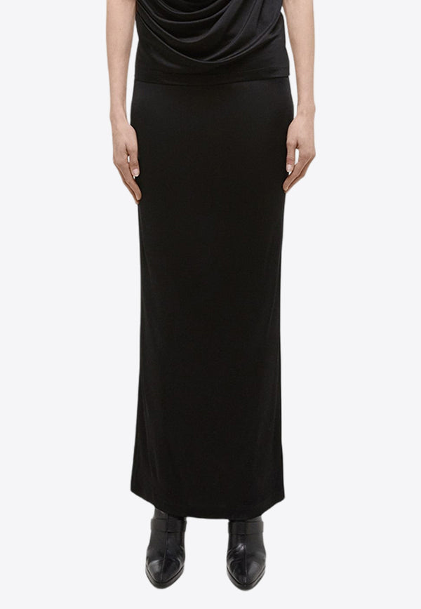 Helmut Lang Fluid Maxi Skirt Black O05HW302BLACK