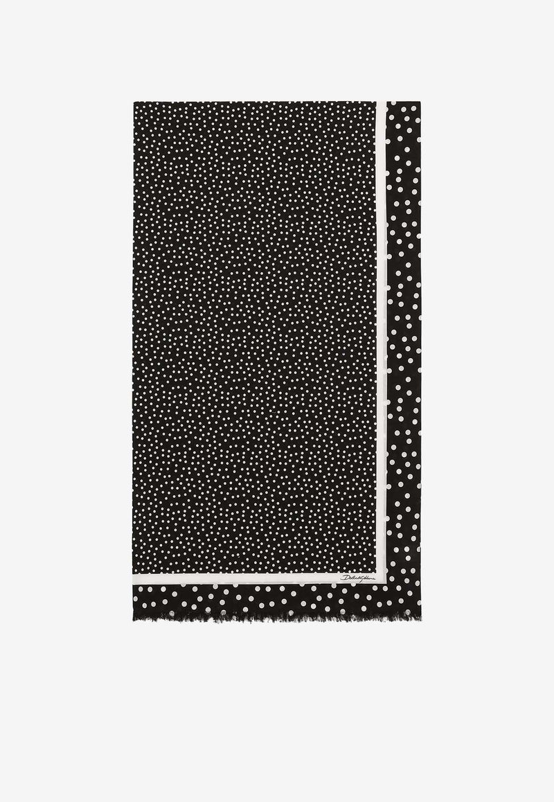 Dolce & Gabbana Polka Dot Print Sarong O4A01J FI5IM HNZBA Black