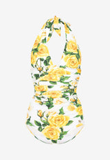 Dolce & Gabbana Rose Print One-Piece Swimsuit O9A06J FSG1S HA3VO Multicolor