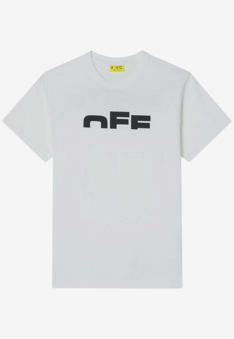 Off-White Kids Boys The Type Logo Shirt OBAA002F25JER002/R_OFFW-0110