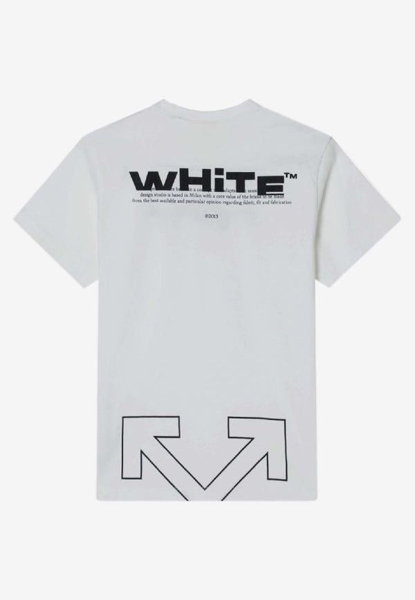 Off-White Kids Boys The Type Logo Shirt OBAA002F25JER002/R_OFFW-0110