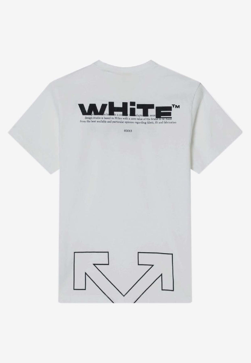 Off-White Kids Boys The Type Logo Shirt OBAA002F25JER002/R_OFFW-0110
