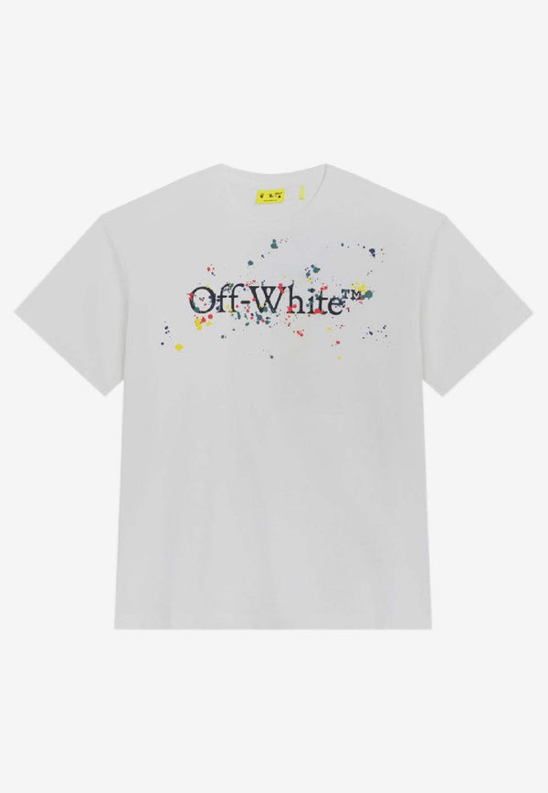 Off-White Kids Boys Big Bookish Splat Logo Shirt OBAA002F25JER005/R_OFFW-0110