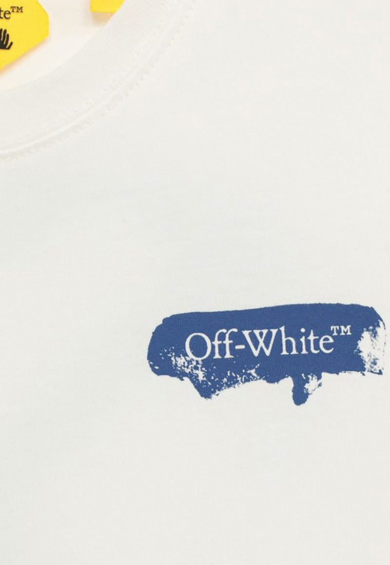 Off-White Kids Boys Logo-Print T-shirt OBAA002S24-AJER006/O_OFFW-0145