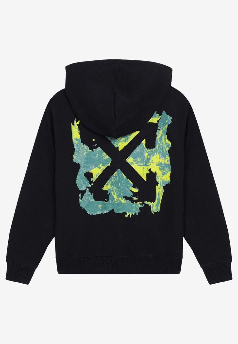 Off-White Kids Boys Arrow Acrylic Zip Sweatshirt OBBE001F25FLE002/R_OFFW-1059