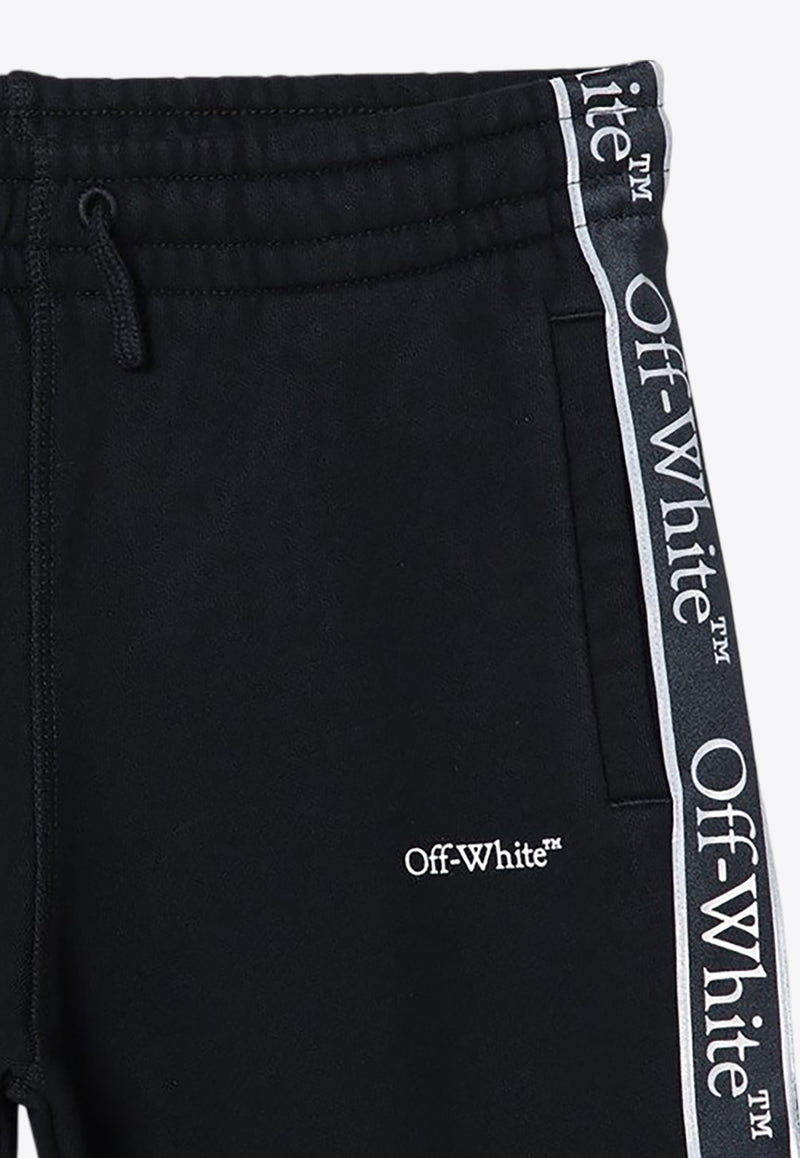 Off-White Kids Boys Logo Tape Track Pants Black OBCH009F24-AFLE001/P_OFFW-1001