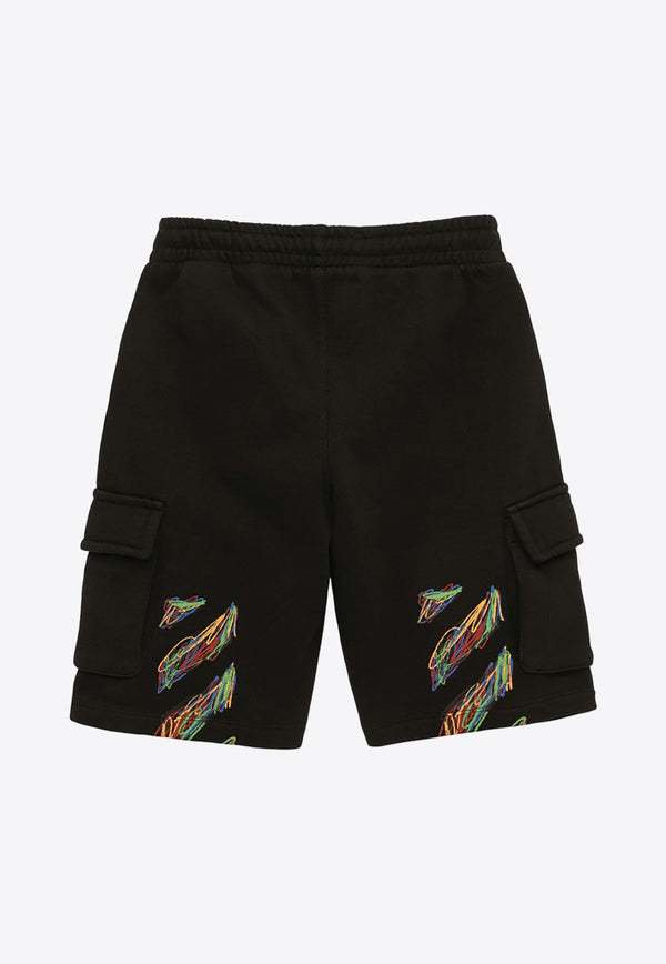 Off-White Kids Boys Sketch Logo Shorts OBCI005S24-AFLE001/O_OFFW-1084